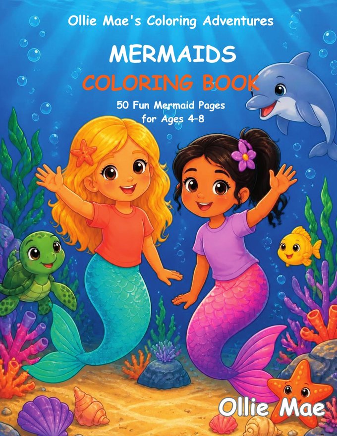 Mermaids Coloring Book cover