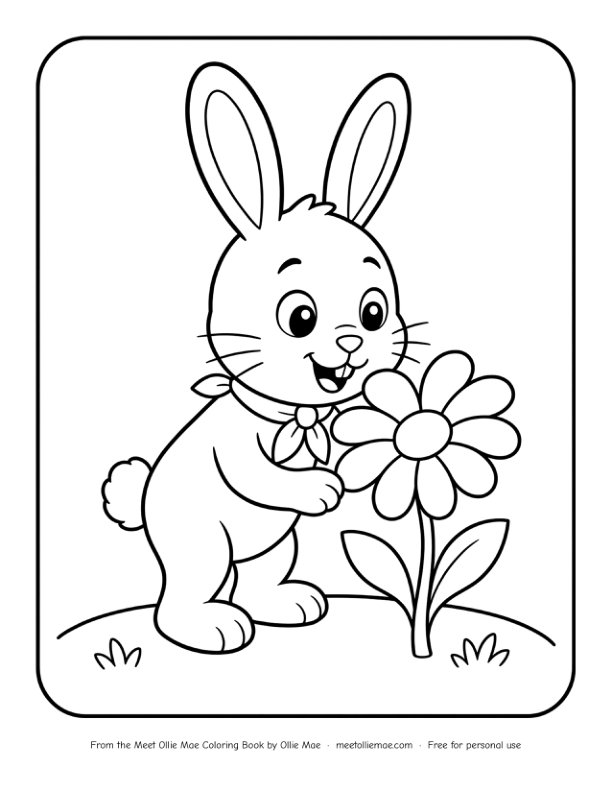 Ollie Mae and Her Big Flower coloring page