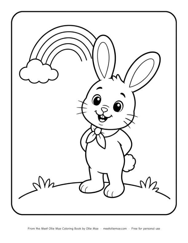 Ollie Mae Under the Rainbow coloring page