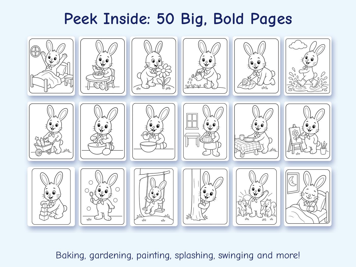 Peek inside the Meet Ollie Mae coloring book: 18 of the 50 pages